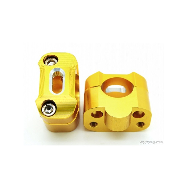 PONTETS REHAUSSE OR ADAPTATEURS POUR GUIDON 28.6MM (ADAPTATION SUR BASE DE MONTAGE 22MM)