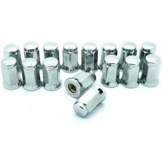 16 ECROUS DE ROUE PLAT M10X125 EN DOUILLE DE 17