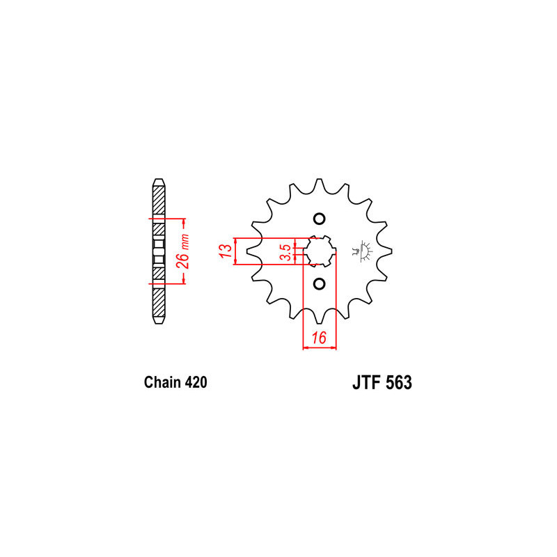 PIGNON ACIER JT Sprockets - 11 DENTS - PAS 420 - SUZUKI LT50