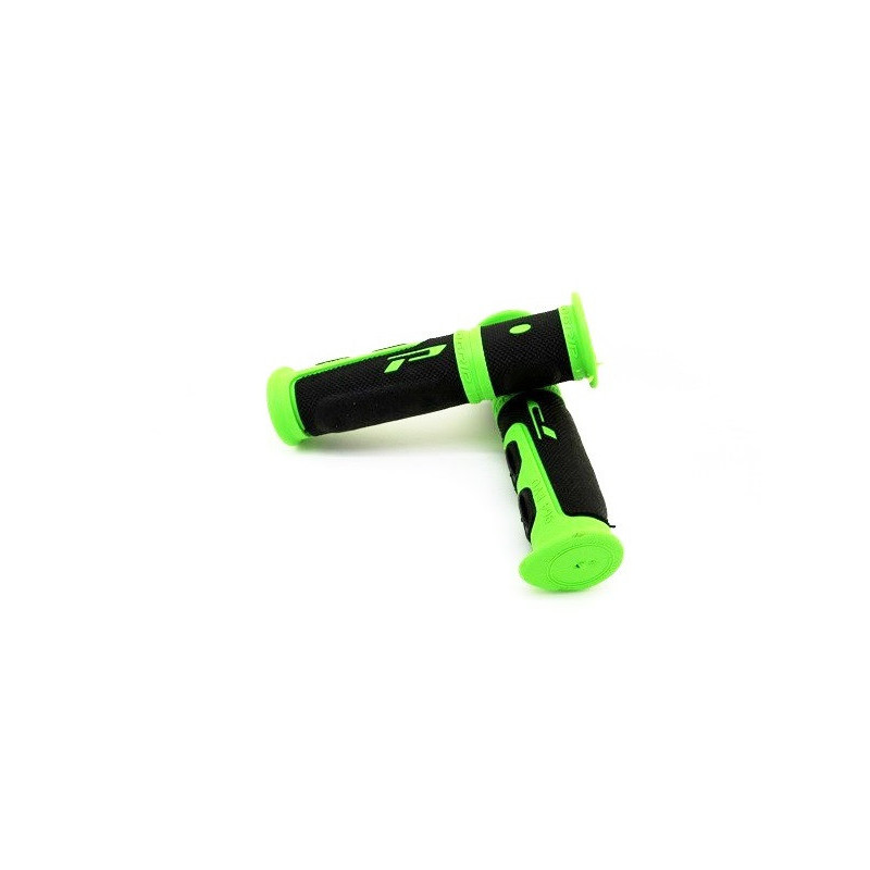 POIGNEES PROGRIP 964 EVO POUR QUAD AVEC GACHETTE 2X22mm VERT