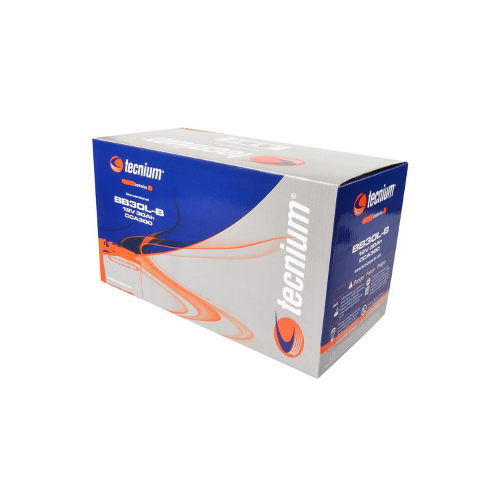 Batterie TECNIUM BB30L-B conventionnelle livrée avec pack acide 550-600-700-800 SPORTSMAN