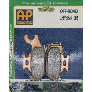 PLAQUETTES DE FREIN ARRIERE YFM BIG BEAR 400 4X4 AP RACING 00/08 LMP354OR