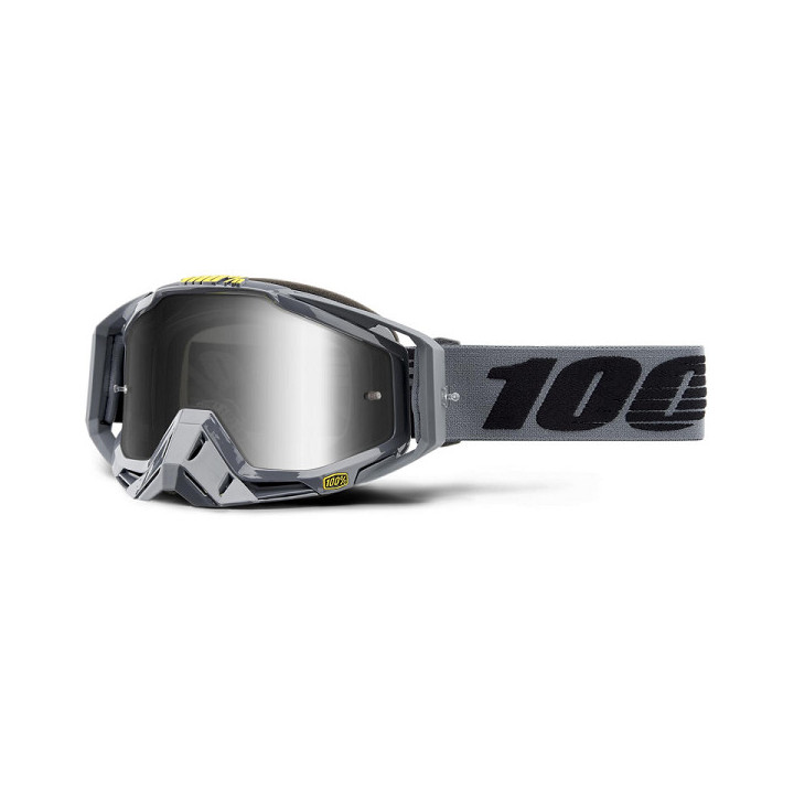 LUNETTES MASQUE 100% RACECRAFT NARDO BLACK ECRAN MIROIR ARGENT