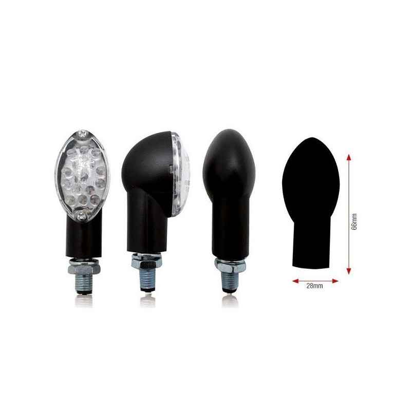 CLIGNOTANTS LOSANGE LEDS NOIR