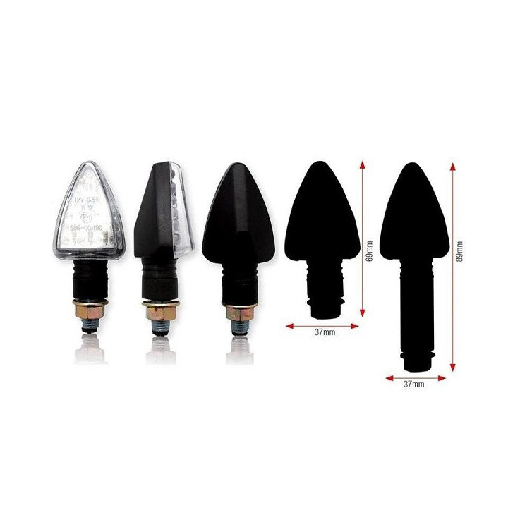 CLIGNOTANTS TRI LEDS LONG NOIR