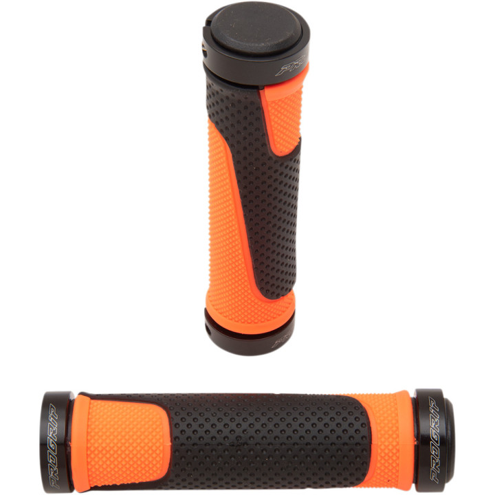POIGNEES  PROGRIP 997 LOCK-ON POUR QUAD AVEC GACHETTE 2X22mm BLEU