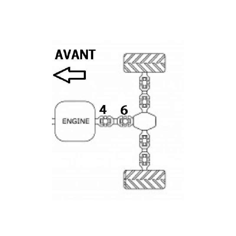 Croisillon de cardan TRANSMISSION ARRIERE CAN AM RENEGADE-OUTLANDER 500-650-800