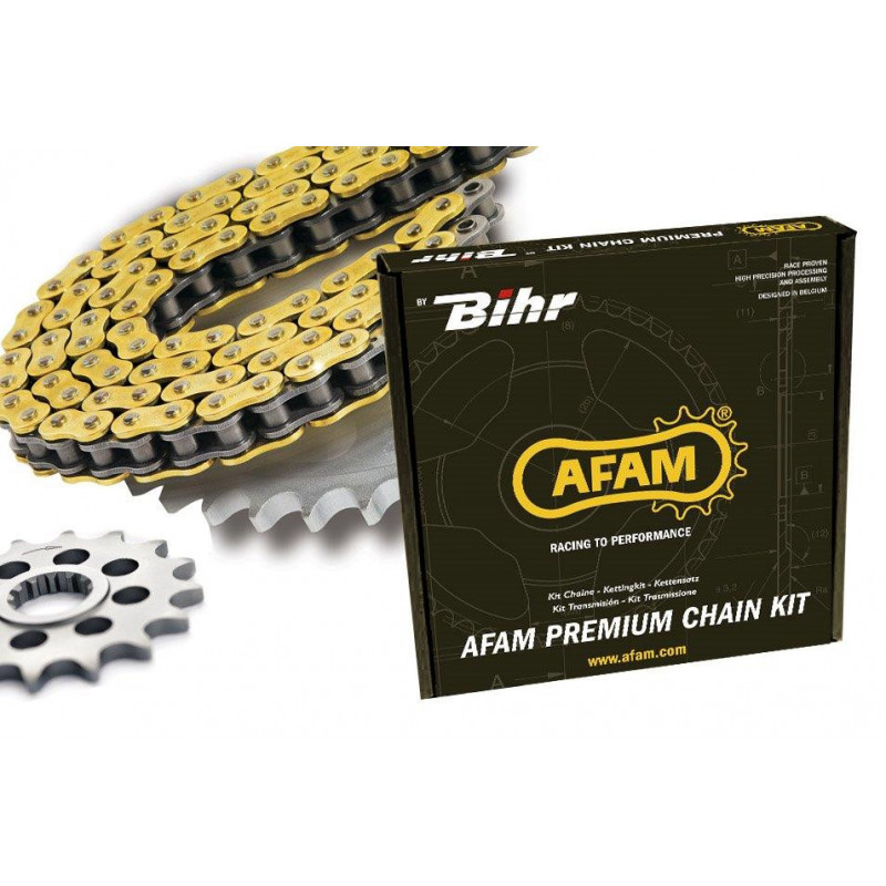 Kit chaine AFAM 420 type R1 couronne standard SUZUKI LT50