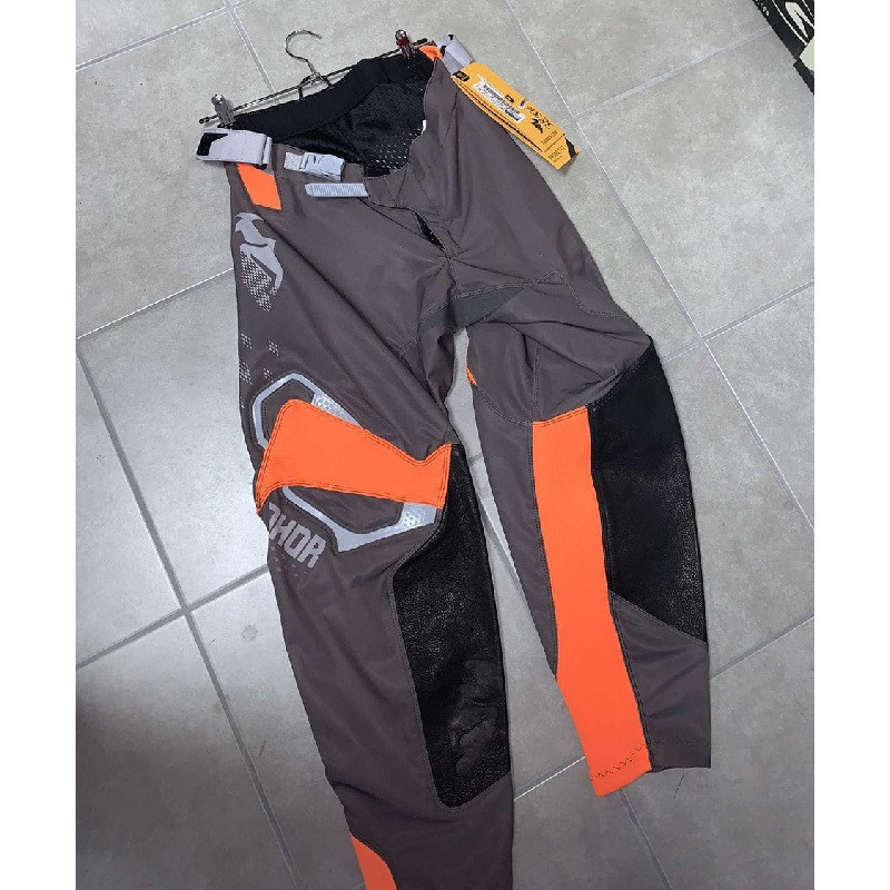PANTALON CROSS THOR GRID ORANGE MARRON TAILLE 30 US