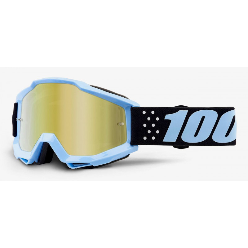 LUNETTES MASQUE 100% ACCURI 2 DEEPMARINE ECRAN IRIDIUM BLEU ET JAUNE 