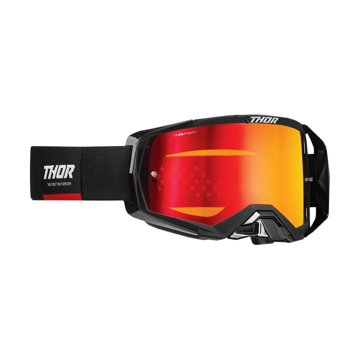Masque lunettes Thor Activate noir rouge adulte 2022 | MX-Quad