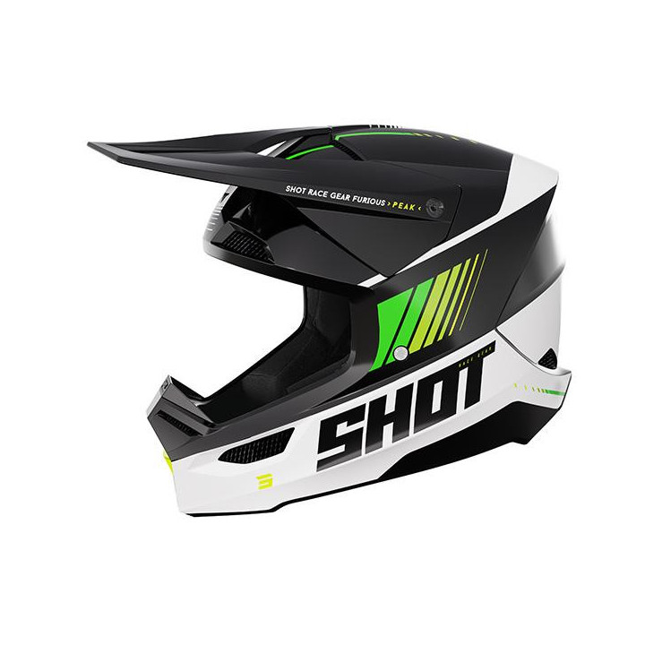 CASQUE SHOT FURIOUS PEAK GREEN GLOSSY TAILLE S