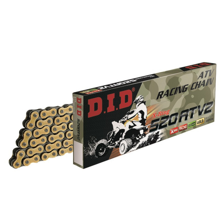CHAINE DID 520 ATV2 RENFORCE X-RING 104 MAILLONS 350 BANSHEE