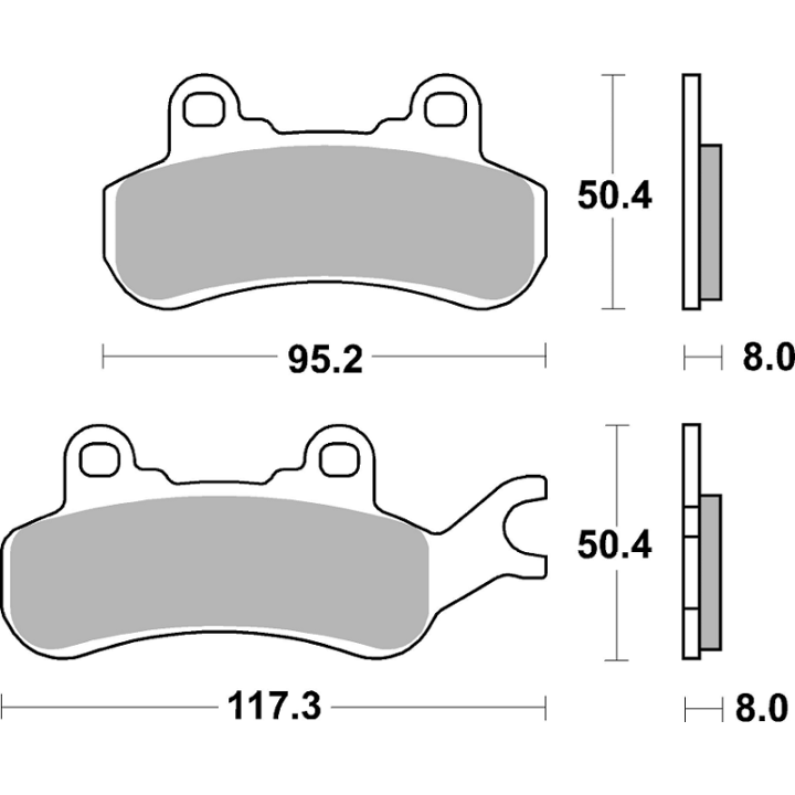 PLAQUETTES DE FREIN AVANT ou ARRIERE SBS 957PSI GAUCHE MAVERICK X3 TRAIL SPORT
