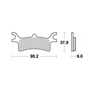 PLAQUETTES DE FREIN ARRIERE POLARIS SPORTSMAN 800 MOTO MASTER 2002-2013