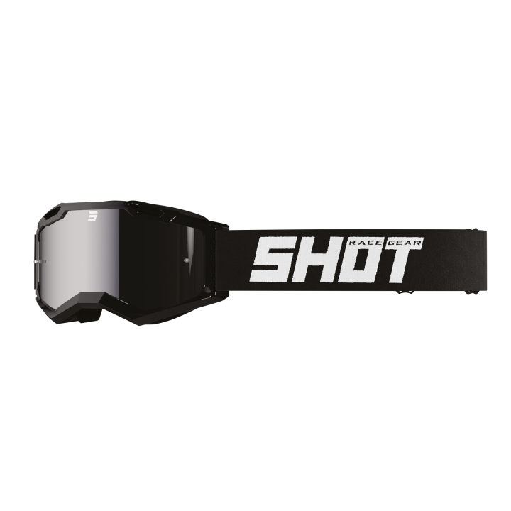 LUNETTES MASQUE SHOT SOLID IRIDIUM BLACK GLOSSY ROCKET KID ENFANT