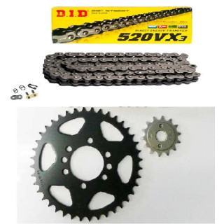 KIT CHAINE JT DID VX3 RENFORCE SUZUKI LTZ 400 CARBURATEUR 2003-2008