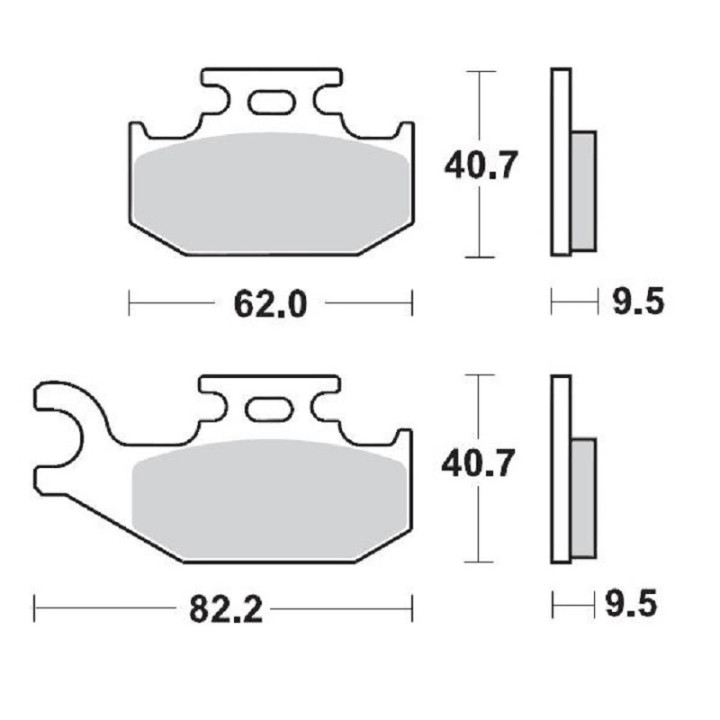 PLAQUETTES DE FREIN MOTO MASTER CAN AM RENEGADE 500 EFI, XT ARRIERE 2008-2012
