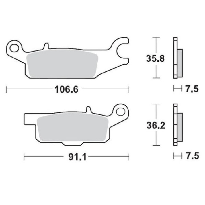 PLAQUETTES DE FREIN MOTO MASTER YAMAHA 250 RAPTOR AVANT GAUCHE