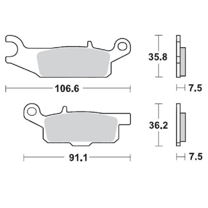 PLAQUETTES DE FREIN MOTO MASTER YAMAHA 250 RAPTOR AVANT DROIT