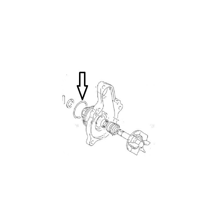 JOINT TORIQUE POMPE A EAU D' ORIGINE SUZUKI 400 LTZ KFX 450 LTR