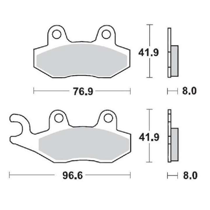 Plaquettes frein avant gauche Yamaha Raptor 700 | MX-Quad