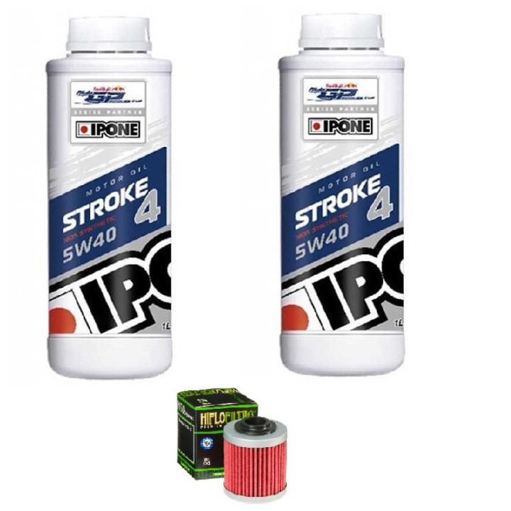 Kit vidange complet CAN AM DS 450 5w40 Synthétique IPONE 4 Stroke