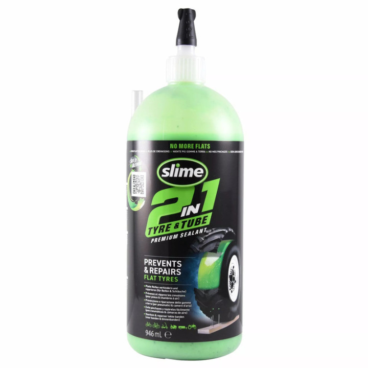 ANTI-CREVAISON SLIME 2 EN 1 PNEU OU CHAMBRE A AIR 946ml