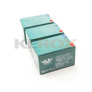 Pack 3 batteries 6-DZM-12 12V12Ah QUAD ENFANT KEROX APOLLO ÉLECTRIQUE 1000W 800W