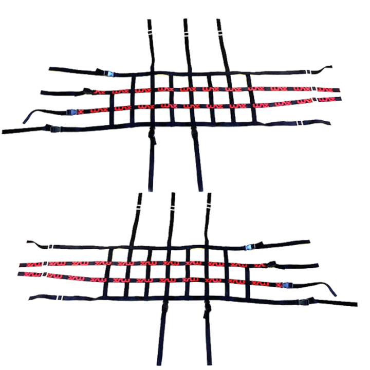 FILETS ROLL BAR   Noir avec XRW rouge