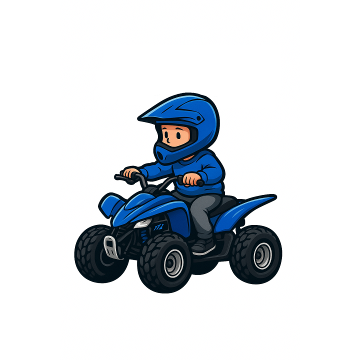 AUTOCOLLANT STICKER QUAD ENFANT GARCON YAMAHA 90 RAPTOR 10X10cm