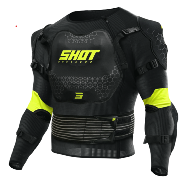 GILET CROSS SHOT OPTIMAL 2.0 NOIR ET JAUNE FLUO ADULTE