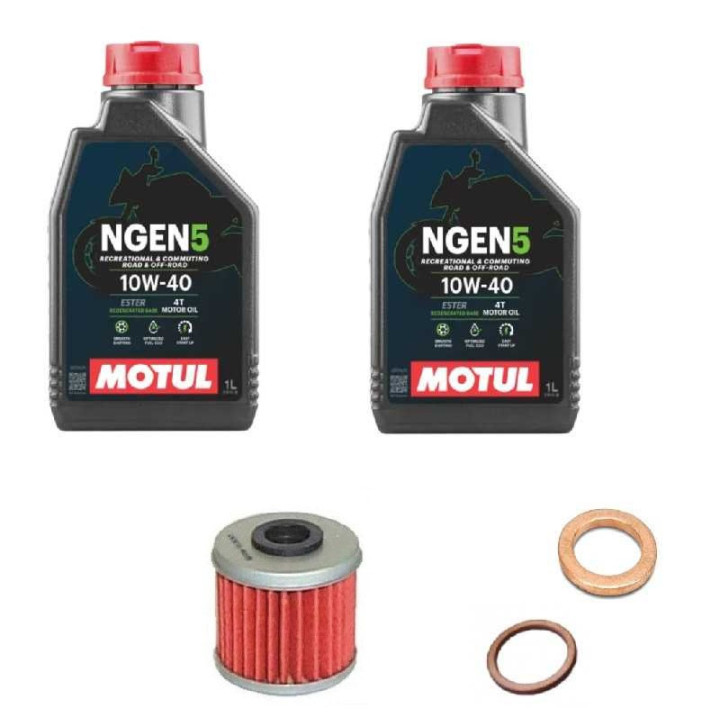 Kit vidange complet YAMAHA 700 Raptor MOTUL 10w40 Semi-synthèse NGEN 5