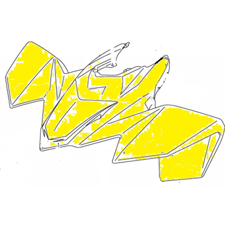 PLASTIQUE COQUE CARENAGE AVANT JAUNE SUZUKI LTR 450 D'ORIGINE