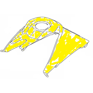 PLASTIQUE COQUE CARENAGE RESERVOIR JAUNE SUZUKI LTR 450 D'ORIGINE