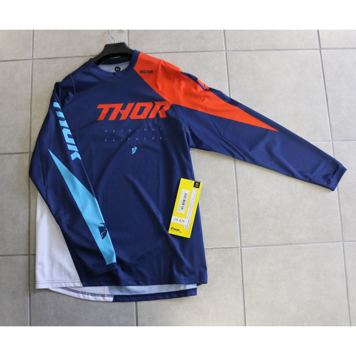 MAILLOT QUAD THOR SECTOR ORIGINAL RACE WEAR BLEU TAILLE XL HOMME
