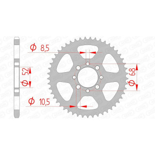 Couronne acier AFAM 420 38 DENTS SUZUKI LT 50