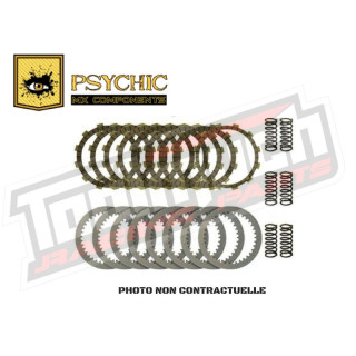 KIT EMBRAYAGE PSYCHIC SUZUKI LTR 450 DISQUES LISSES GARNIS ET RESSORT