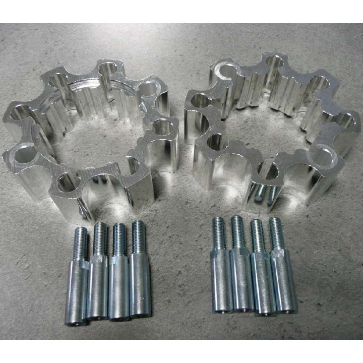 LOT DE 4 ELARGISSEURS AVANT ET ARRIERE + 45mm SSV POLARIS RZR 200