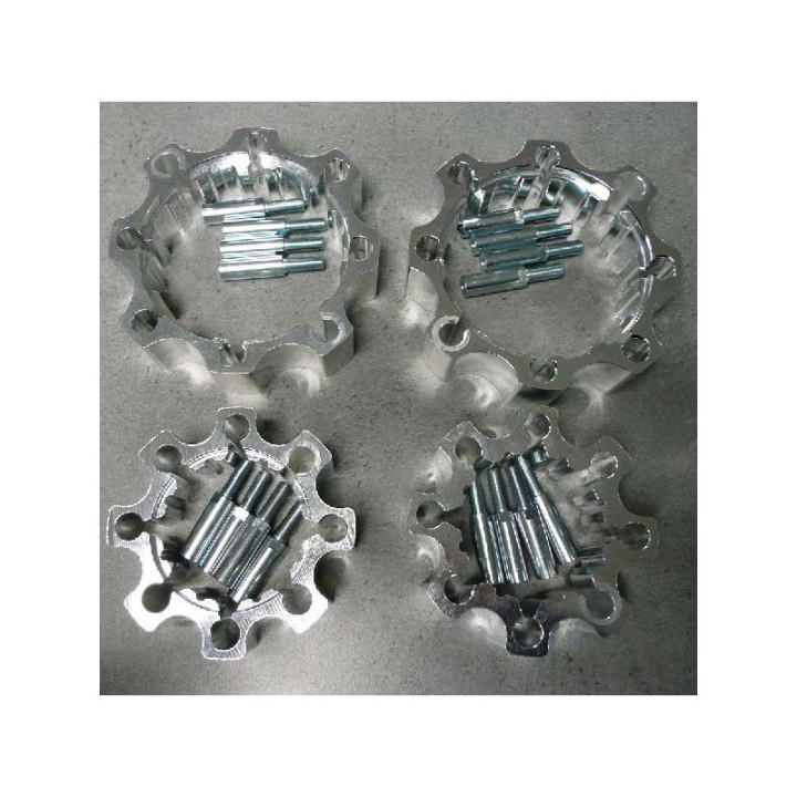 LOT DE 4 ELARGISSEURS AVANT ET ARRIERE + 45mm SSV POLARIS RZR 200