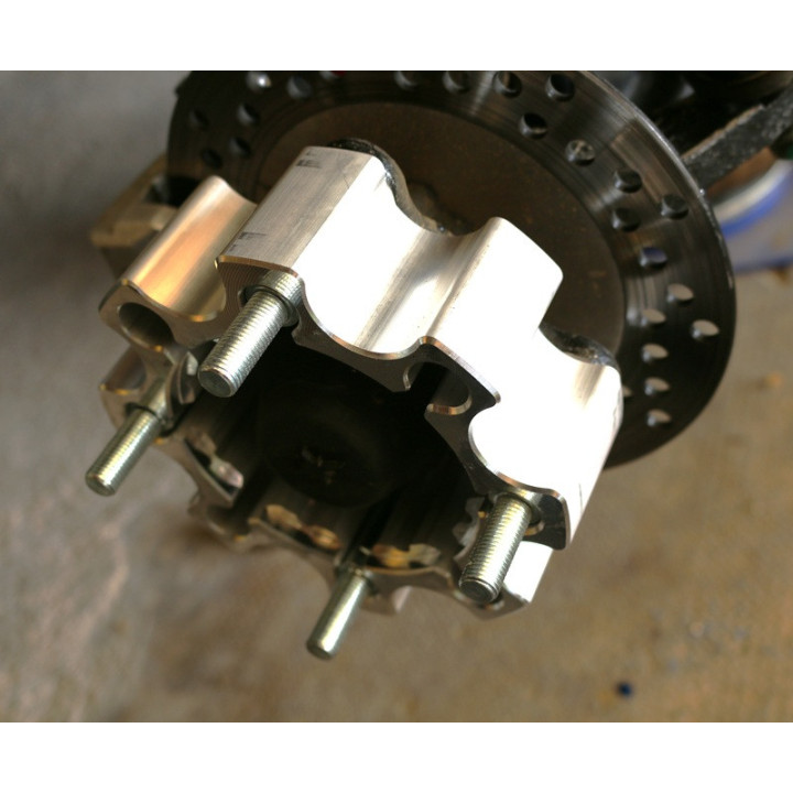 LOT DE 4 ELARGISSEURS AVANT ET ARRIERE + 45mm SSV POLARIS RZR 200