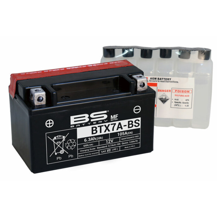 Batterie BS YTX7A-BS pour Suzuki LTR 450 | MX-Quad