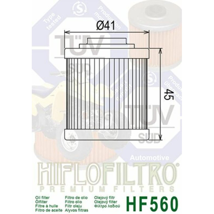 FILTRE A HUILE DS 450 09-14 HF560