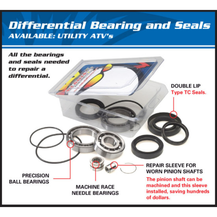 Kit joints et roulements différentiel arrière polaris ranger 800 800 s 2008-14