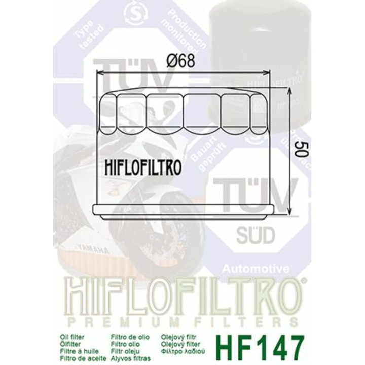 FILTRE A HUILE HIFLOFILTRO YAMAHA KODIAK 700 HF147