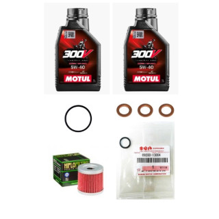 Kit vidange Motul 300V 5W40 pour Suzuki LTR 450 | MX-Quad