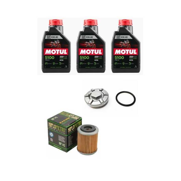 Kit vidange complet YAMAHA 350 Raptor Warrior 10w40 MOTUL 5100 4 TEMPS TECHNOSYNTHESE