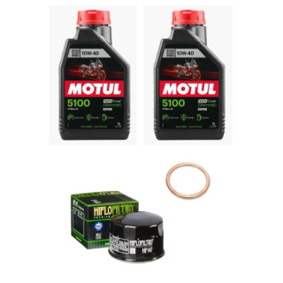 Kit vidange complet YAMAHA 660 RAPTOR MOTUL 10w40 Semi-synthèse 5100