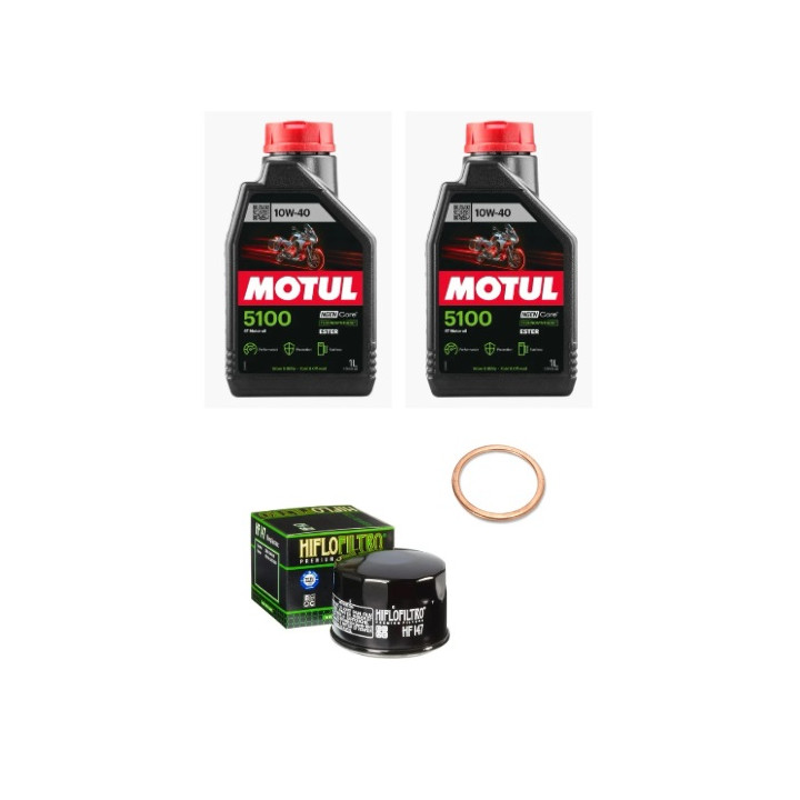 Kit vidange complet YAMAHA 660 RAPTOR MOTUL 10w40 Semi-synthèse 5100