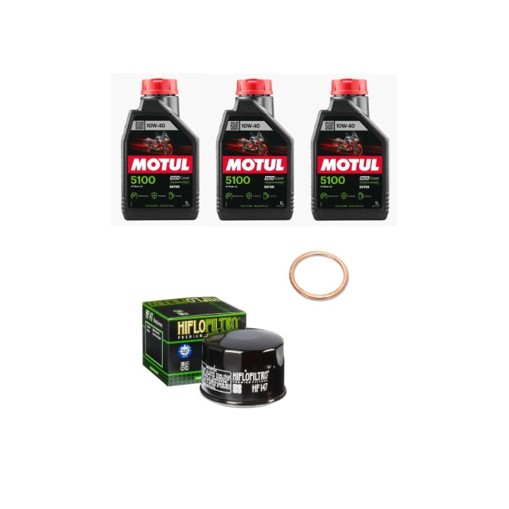 Kit vidange moteur KYMCO 500 MXU MOTUL 10w40 Semi-synthèse 5100